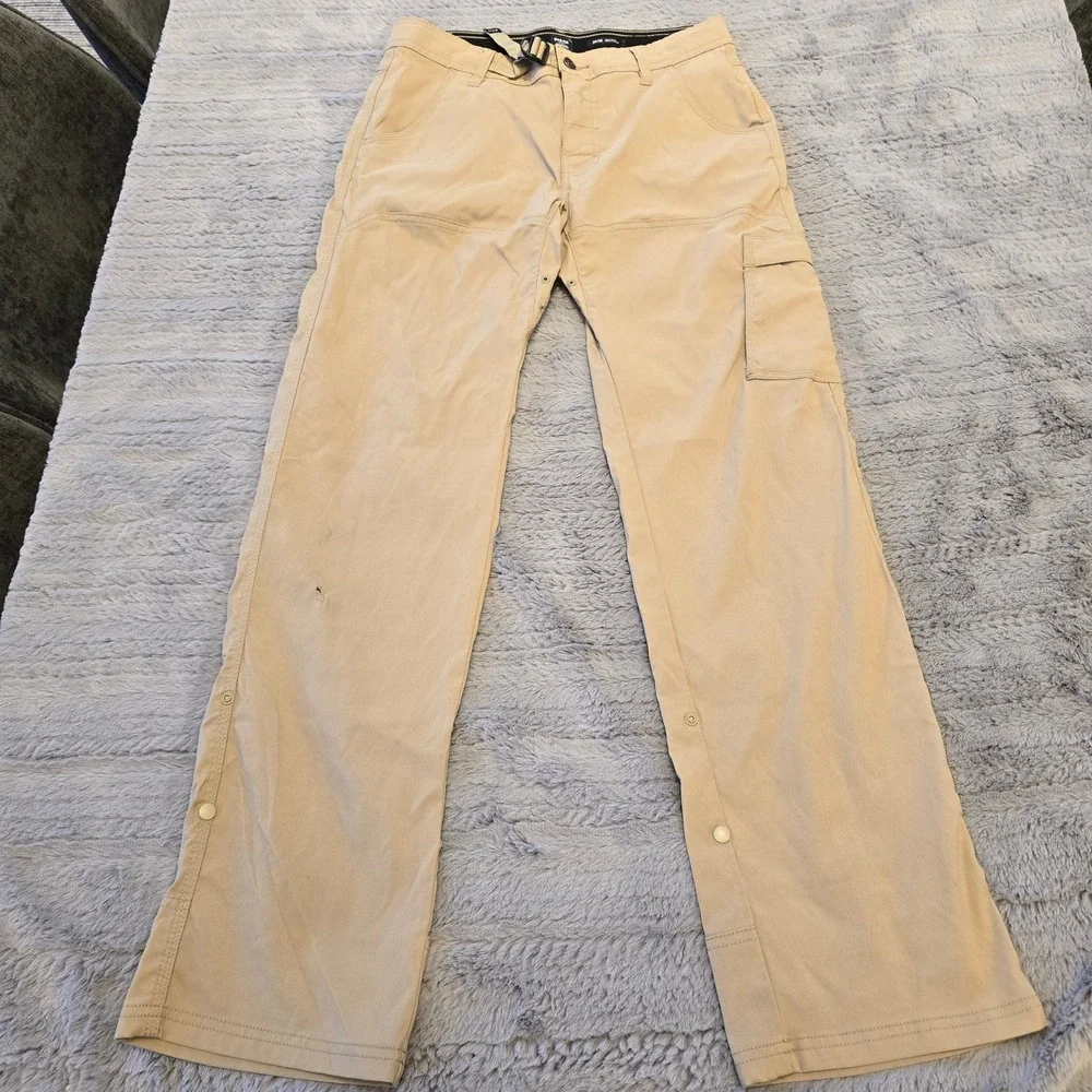 Prana Zion Relaxed Fit Cargo Pants Mens‎ 30x32 Tan Nylon Stretch Hiking Outdoor